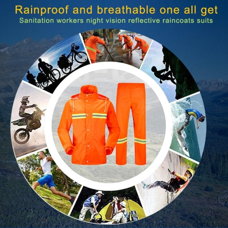 Adult Split Reflective Raincoats Rain Pants Cleaners Waterproof Clothes Labor Insurance Safety Sanitation Suits