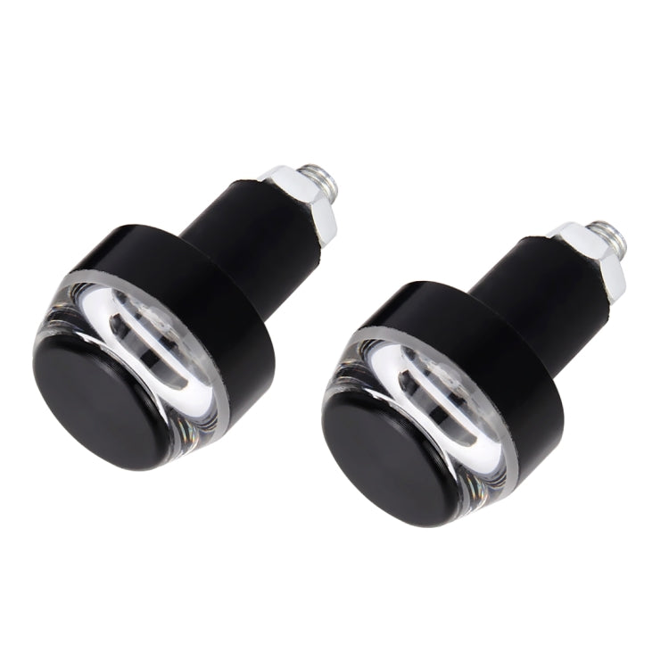 Pair Motorcycle Turn Signal Light Grip Bar Plug Strobe Side Marker End LED Handlebar Lamp