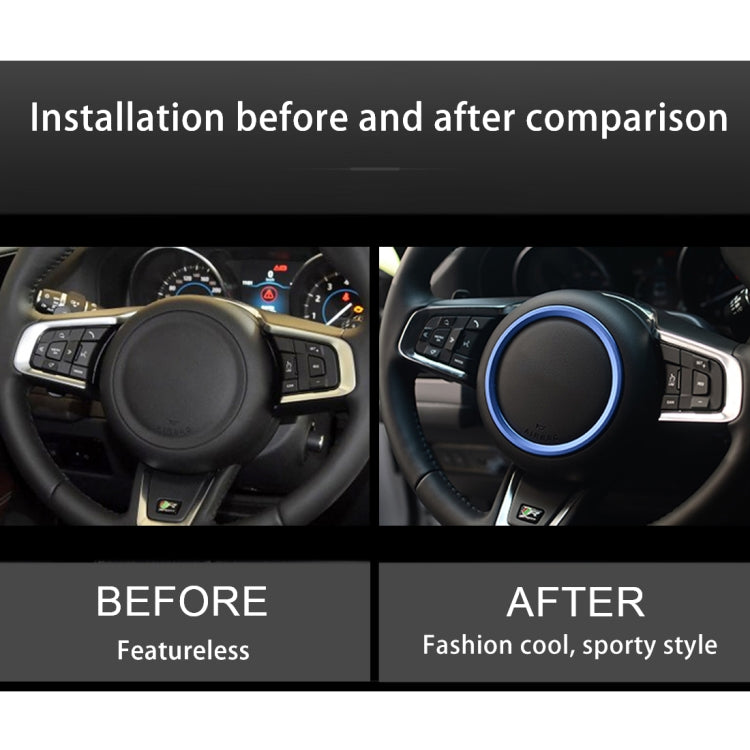 Car Auto Steering Wheel Aluminum Alloy Ring Cover Trim Sticker Decoration for Jaguar