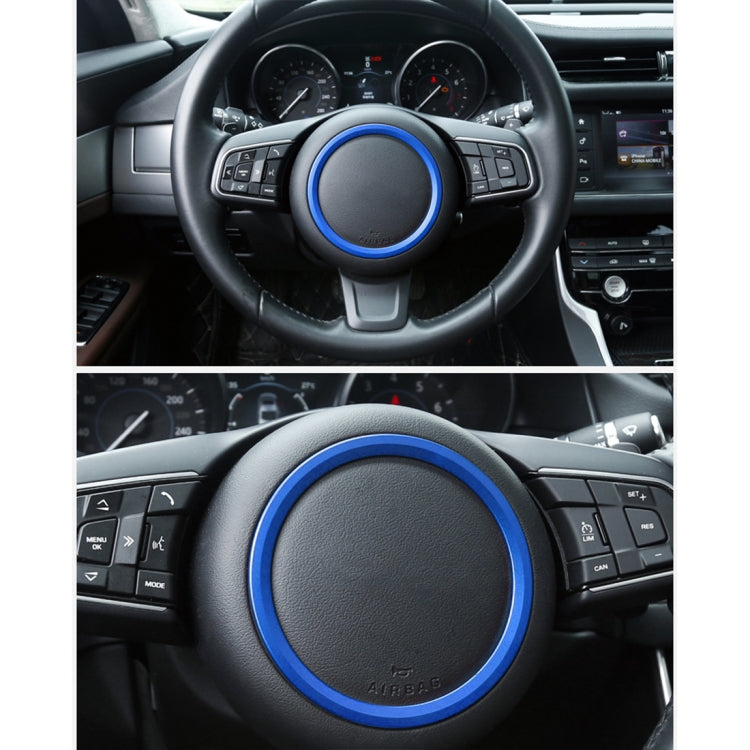 Car Auto Steering Wheel Aluminum Alloy Ring Cover Trim Sticker Decoration for Jaguar