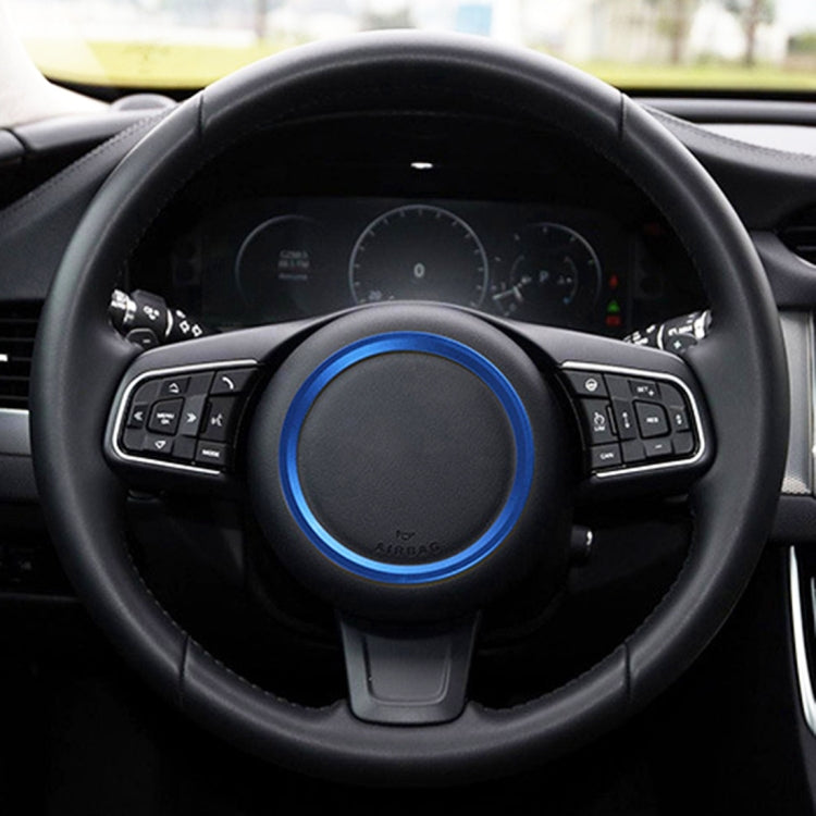 Car Auto Steering Wheel Aluminum Alloy Ring Cover Trim Sticker Decoration for Jaguar