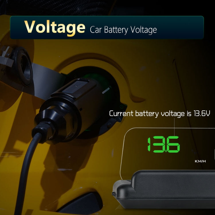 T900 Car GPS HUD Virtual HD Reflection Board Head-up Display, Speed & Driving Distance / Time Display, Over Speed & Voltage & Low Voltage Alarm, Fatigue Driving