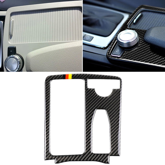 Car German Flag Carbon Fiber Right Drive Gear Position Panel Decorative Sticker for Mercedes-Benz W204 2007-2013 / W212 2010-2012, Right Drive Gear Position (German Flag)