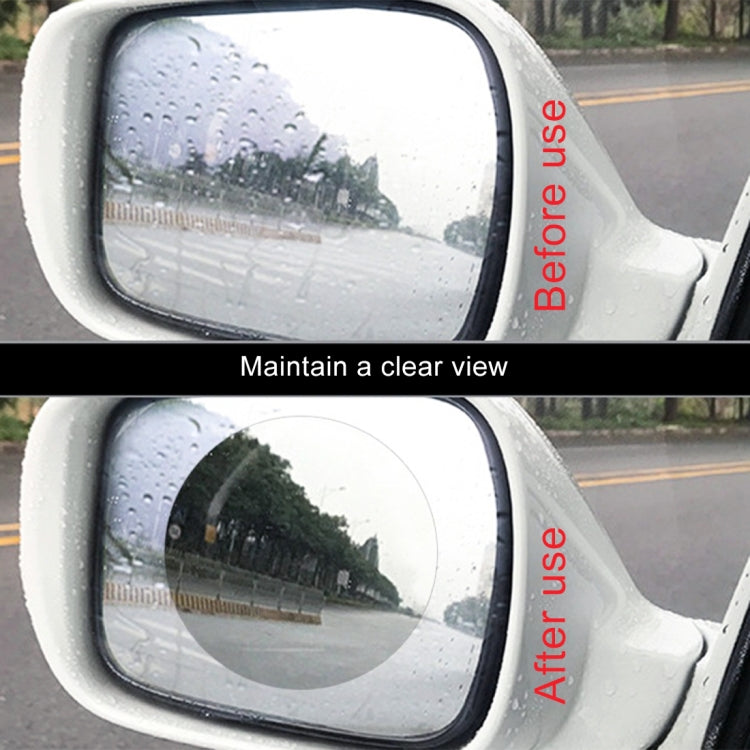 Car Round PET Rearview Mirror Protective Window Clear Anti-fog Waterproof Rain Shield Film, Diameter: 8cm