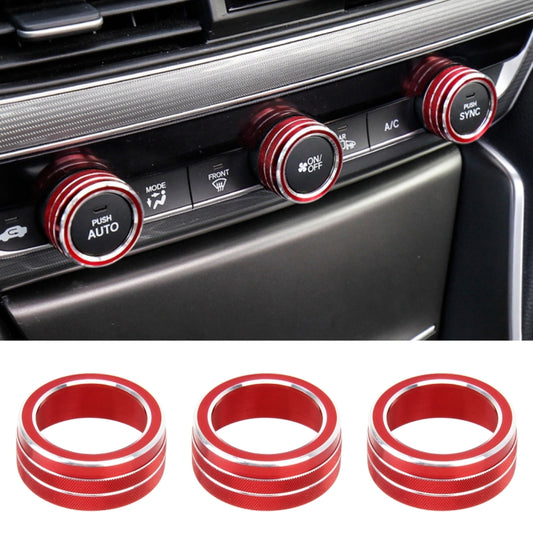 3 PCS Car Aluminum Alloy Air Conditioner Knob Case for Honda Tenth Generation Accord