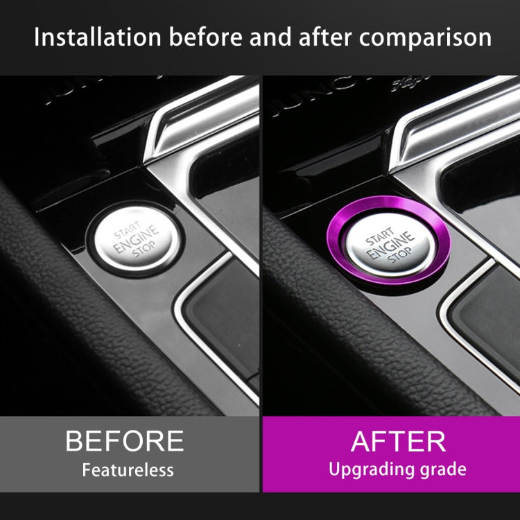 Car Engine Start Key Push Button Ring Trim Aluminum Alloy Sticker Decoration for Volkswagen