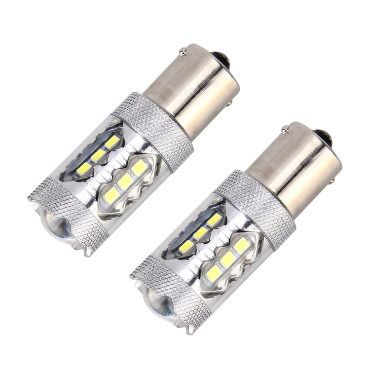 2 PCS 1156 / BA15S 5W 250LM 6000K Car Auto Turn Light Reversing Lights 16LEDs SMD-2835 Lamps, DC 12V