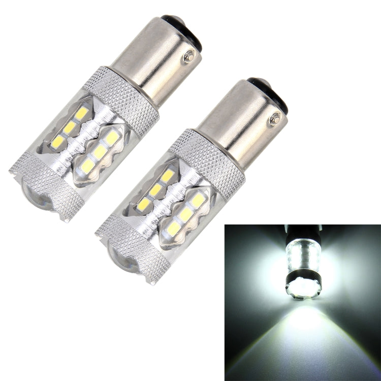 2 PCS 1157 / BAY15D 5W 250LM 6000K Car Auto Brake Lights 16LEDs SMD-2835 Lamps, DC 12V