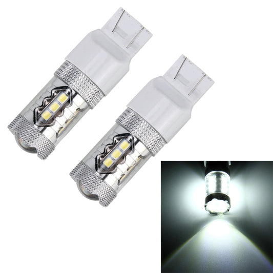 2 PCS T20 / 7443 5W 250LM 6000K Car Auto Brake Lights 16LEDs SMD-2835 Lamps, DC 12V