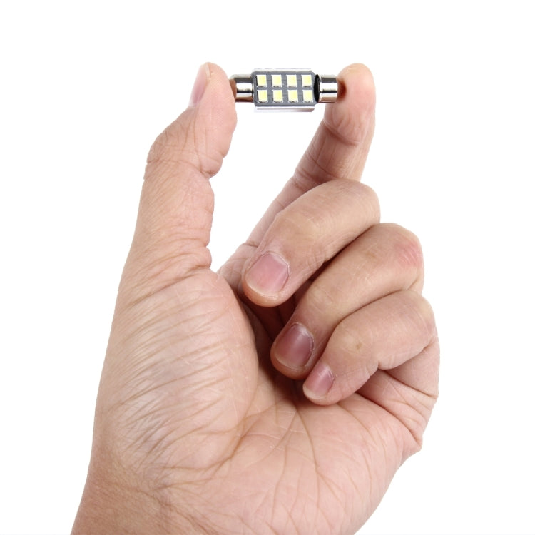 2 PCS 3W 200 LM 6000K 36MM 8 SMD-2835 LEDs Bicuspid Port Decoding Car Dome Lamp LED Reading Light, DC 12V