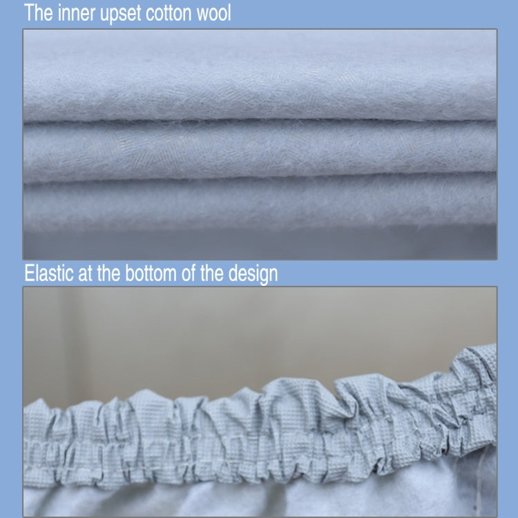 Outdoor Universal Anti-Dust Sunproof Waterproof Motorcycle Aluminum Film Flocking Cover with Warning Strips, Fits Bike up to 2.3m(90 Inches) In Length, XXL Size: 232x100x125cm