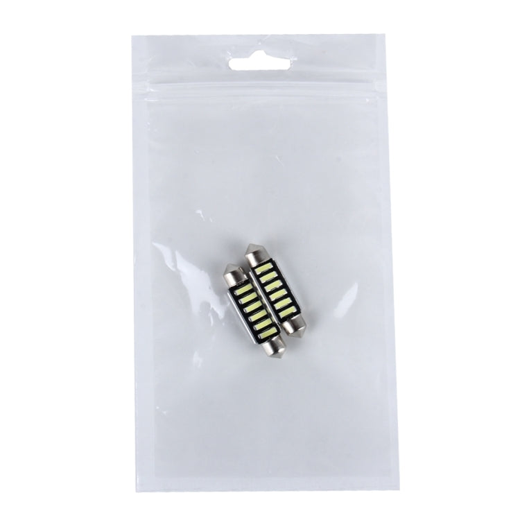 2 PCS 2W 100 LM 6000K 41MM 6 SMD-7020 LEDs Bicuspid Port Decoding Car Dome Lamp LED Reading Light, DC 12V, White Light