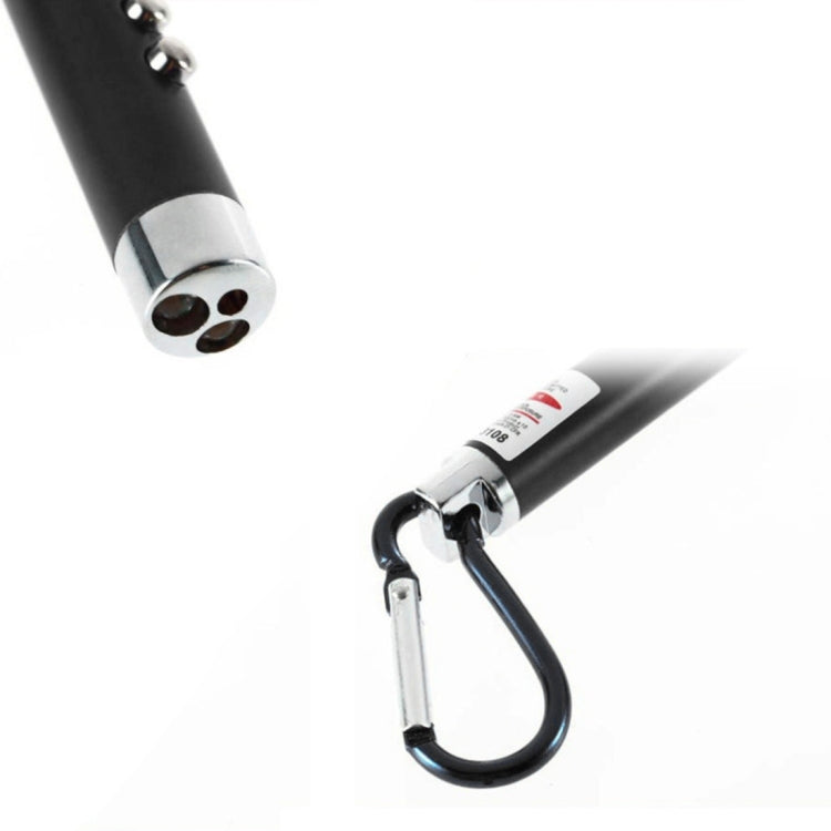 2pcs Outdoor Keychain Metal Shell Mini LED Flashlight Laser Light with Money Detecting