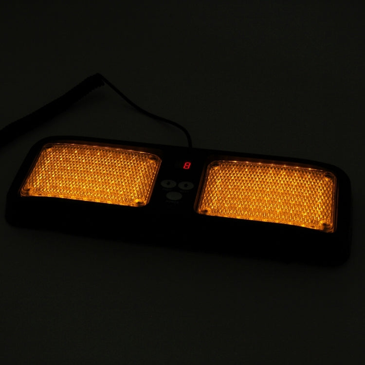 High qulaity DC 12V,9W LED Waterproof Car Sunshade Yellow Light Warning Lights Strobe Emergency Lights Flashing Light with 12 Kinds Flash Patterns
