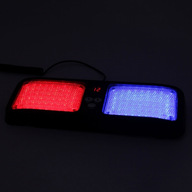 High qulaity DC 12V,9W LED Waterproof Car Sunshade Red Light And Blue Light Warning Lights Strobe Emergency Lights Flashing Light with 12 Kinds Flash Patterns