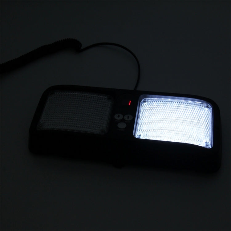 High qulaity DC 12V,9W LED Waterproof Car Sunshade Yellow Light + White Light Warning Lights Strobe Emergency Lights Flashing Light with 12 Kinds Flash Patterns