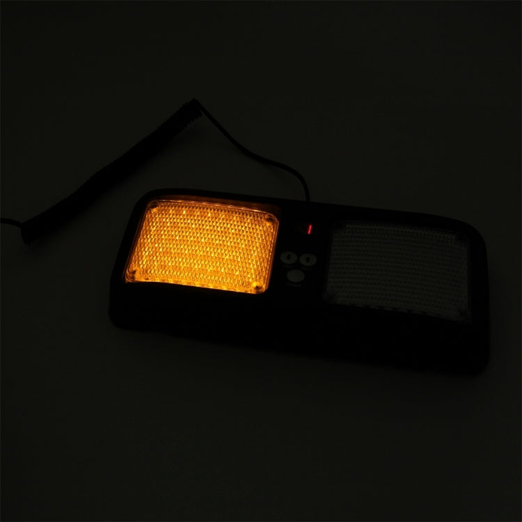 High qulaity DC 12V,9W LED Waterproof Car Sunshade Yellow Light + White Light Warning Lights Strobe Emergency Lights Flashing Light with 12 Kinds Flash Patterns