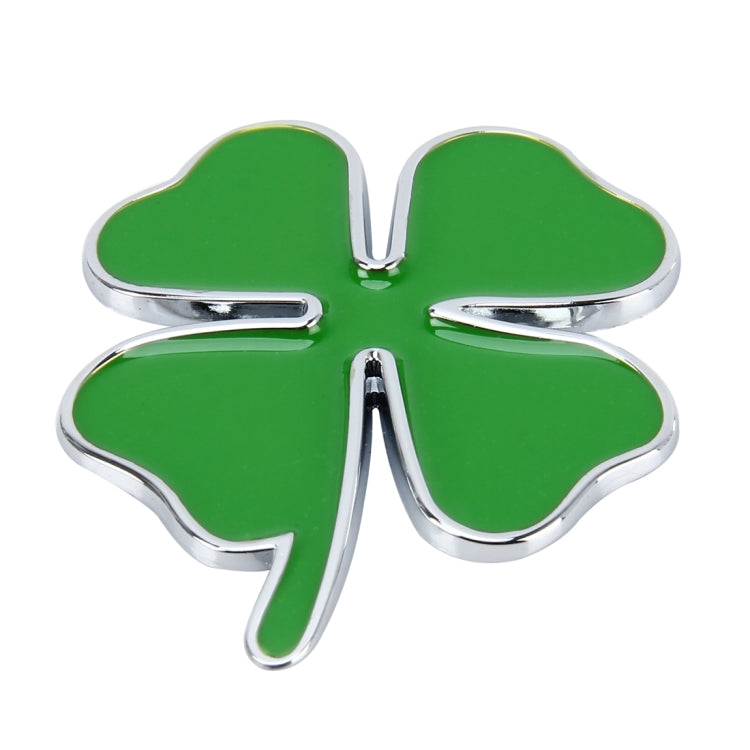 Four Leaf Clover Herb Luck Symbol Badge Emblem Labeling Sticker Styling Car Dashboard  Decoration, Size: 7.5*6cm