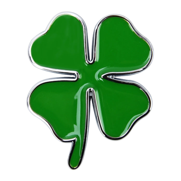 Four Leaf Clover Herb Luck Symbol Badge Emblem Labeling Sticker Styling Car Dashboard  Decoration, Size: 4*3.3cm