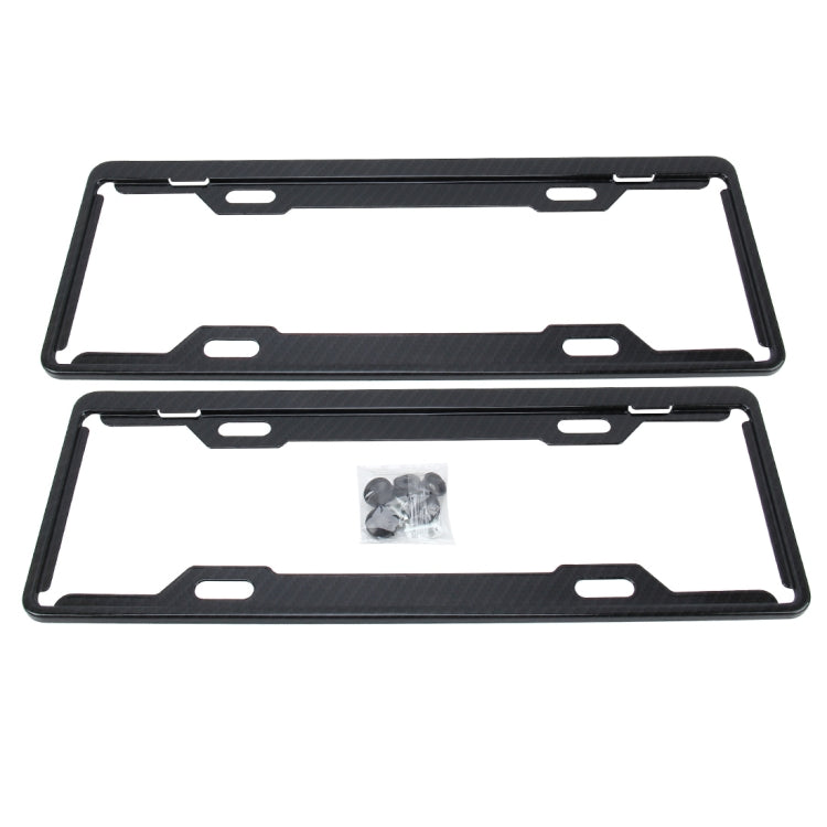 2 PCS Carbon Lead License Plate Frame Simple and Beautiful Car License Plate Frame Holder Universal License Plate Holder