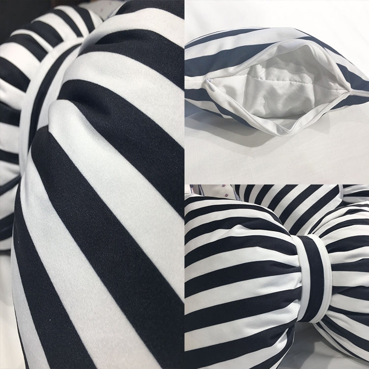 Classical Stripe Bowknot Style Breathable Car Waist Pillow Back Cushion, Size: 35*45cm
