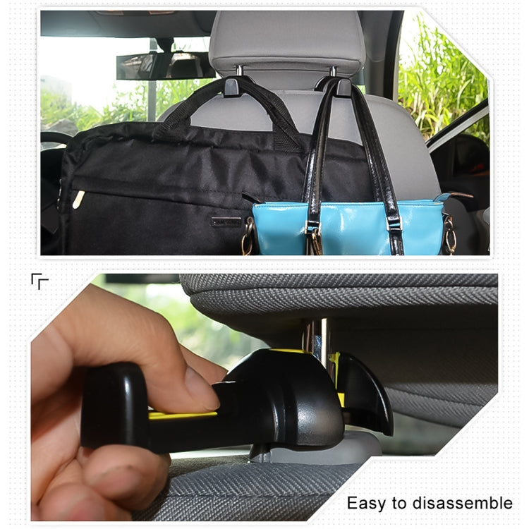 3R-2112 2 PCS Car Seat Back Convenient Hooks Bags Hanger Holder, Random Color Delivery