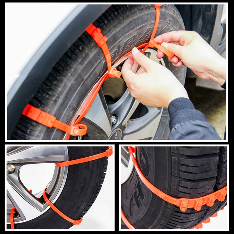 10 PCS Car Tire Emergency Single Grid Anti-skid Chains Tyre Anti-slip Chains