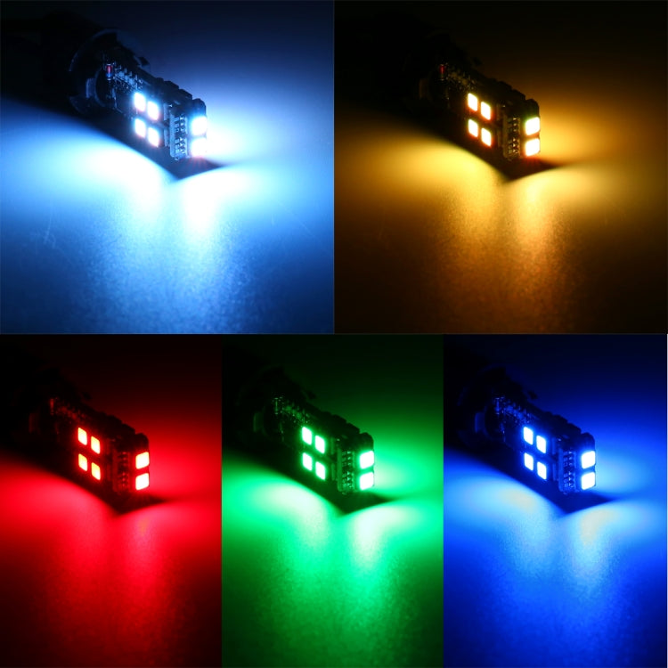2 PCS W5W 194 T10 Multi Colors 10 SMD 3535 LED Car Clearance Light Marker Light with Remote Control, DC 12V