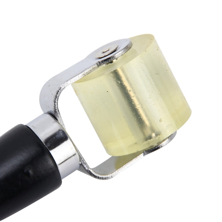 Car Auto Body Surface Window Wrapping Film Yellow Rubber Roller Scraper Sticker Tool Black with Black Wrapping Rubber Handle(Small Size)