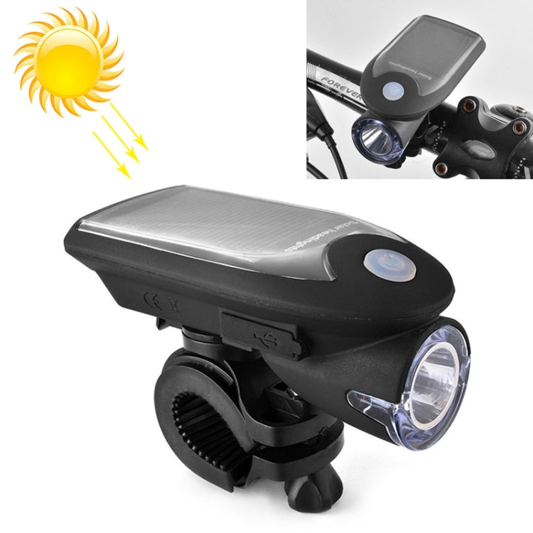 3W 240LM USB Solar Energy Motorcycle / Bicycle Front Light