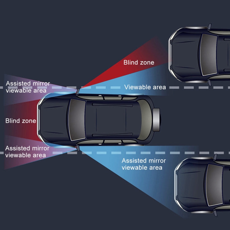 3R-094 Auxiliary Rear View Mirror Car Adjustable Blind Spot Mirror Wide Angle Auxiliary Rear View Side Mirror for Left Mirror