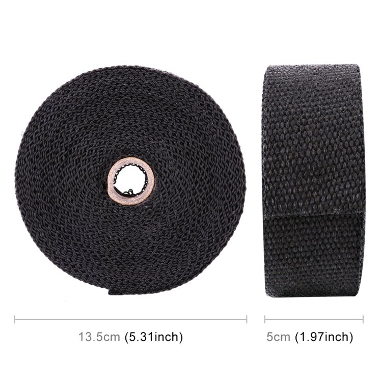 10m Cotton Material Exhaust Wrap Auto Motorcycle Exhaust Heat Shield Wrap Heat Resistant Wrap, Random Color Delivery