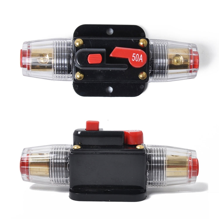 DC 12-24V Car Circuit Breaker Stereo Audio Fuse Holder Insurance 50A Fuse