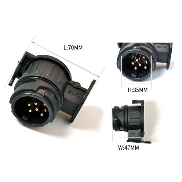 12V 13Pin to 7Pin Car Plug Socket Wiring Connector Adapter Car Plug Socket for Trailer / Truck / Bus, European Car