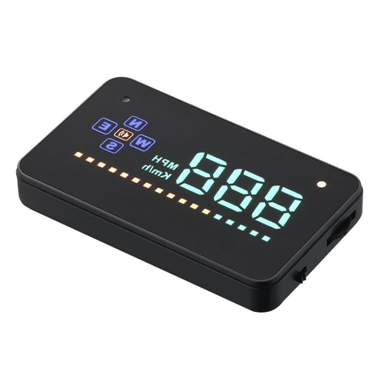 A2 HUD 3.5 inch HD GPS Car Head Up Display, Speed & Over Speed Alarm, Compass, Freely Switch Between Kilometers and Miles