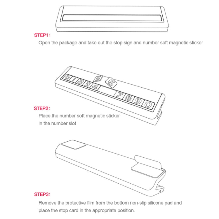 Creative Temporary Parking Card Car Sticker