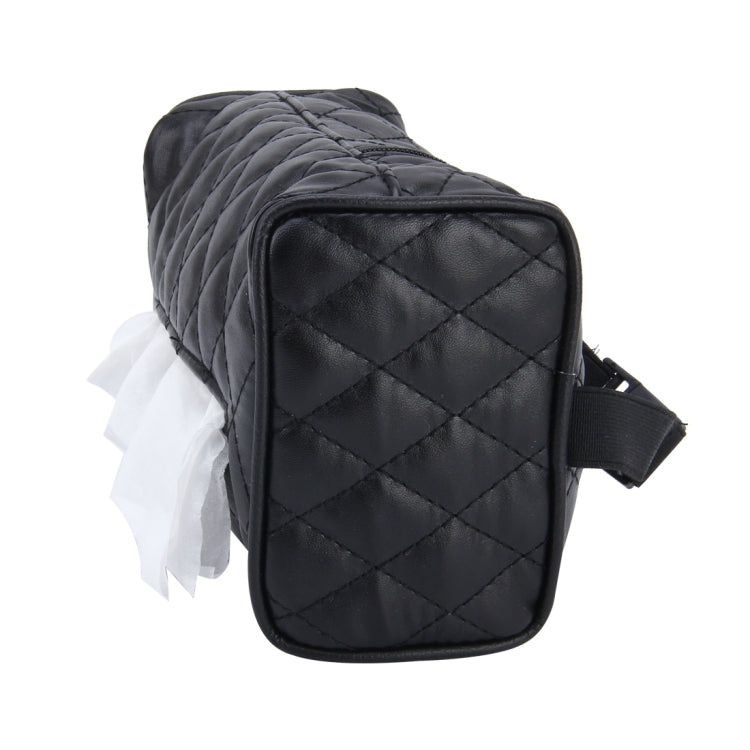 Car Auto Leather Sun Visor Backseat Hanger Tissue Box Paper Napkin Bag (Not Include Napkin)