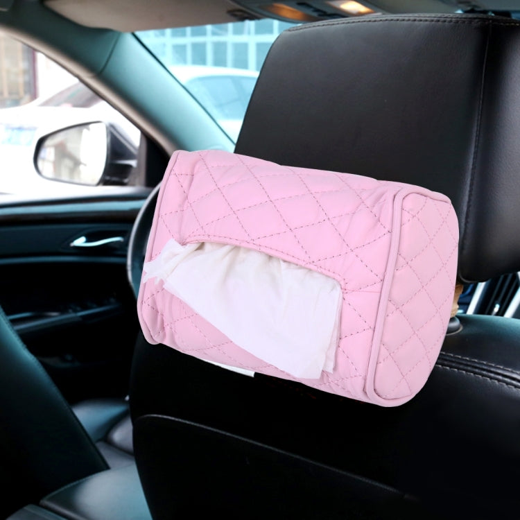 Car Auto Leather Sun Visor Backseat Hanger Tissue Box Paper Napkin Bag (Not Include Napkin)