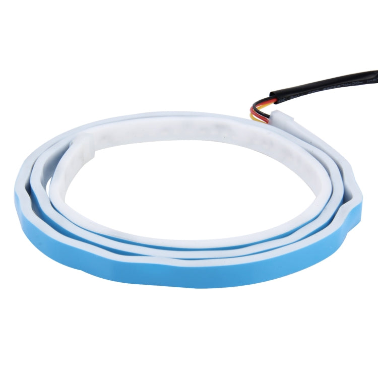 1.2m Car Auto Waterproof Universal Four Color Rear Flowing Light Tail Box Lights with Tail Light Controller, Ice Blue Light Driving Light, White Light Reversing Light, Red Light Brake Light, Yellow Light Turn Signal Light, LED Lamp Strip Tail Decoration