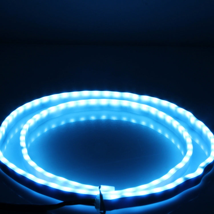 1.2m Car Auto Waterproof Universal Four Color Rear Flowing Light Tail Box Lights with Tail Light Controller, Ice Blue Light Driving Light, White Light Reversing Light, Red Light Brake Light, Yellow Light Turn Signal Light, LED Lamp Strip Tail Decoration