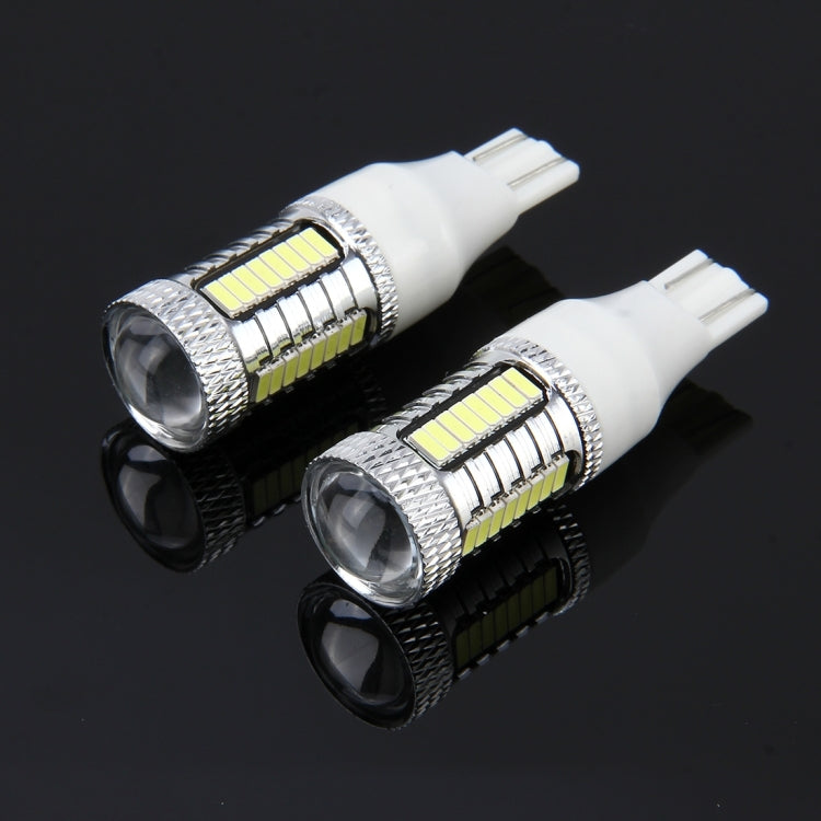 2 PCS T15 10W 650 LM 6000K Car Auto Brake Light Clearance Light Backup Light with 1 CREE Lamps and 32 SMD-4014 LED Lamps, DC 12V