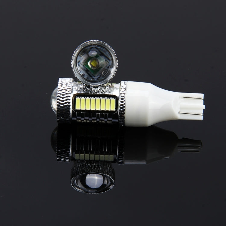 2 PCS T15 10W 650 LM 6000K Car Auto Brake Light Clearance Light Backup Light with 1 CREE Lamps and 32 SMD-4014 LED Lamps, DC 12V