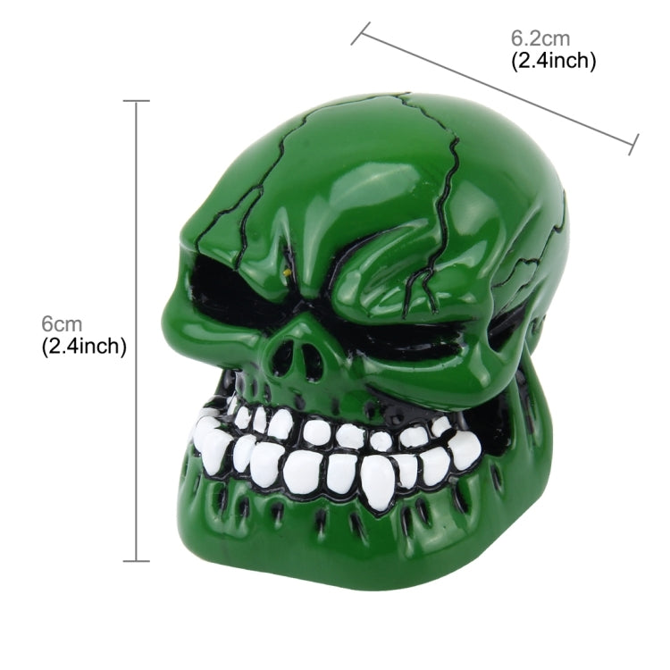Universal Skull Head Shape ABS Manual or Automatic Gear Shift Knob  with Three Rubber Covers Fit for All Car