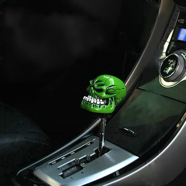 Universal Skull Head Shape ABS Manual or Automatic Gear Shift Knob  with Three Rubber Covers Fit for All Car