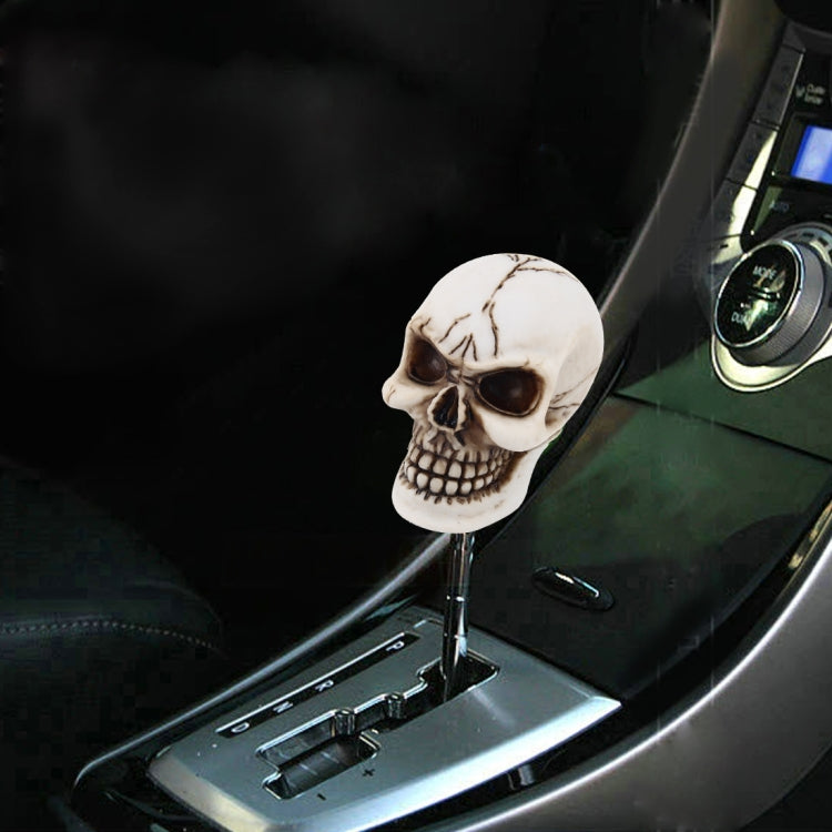 Universal Skull Head Shape ABS Manual or Automatic Gear Shift Knob  with Three Rubber Covers Fit for All Car