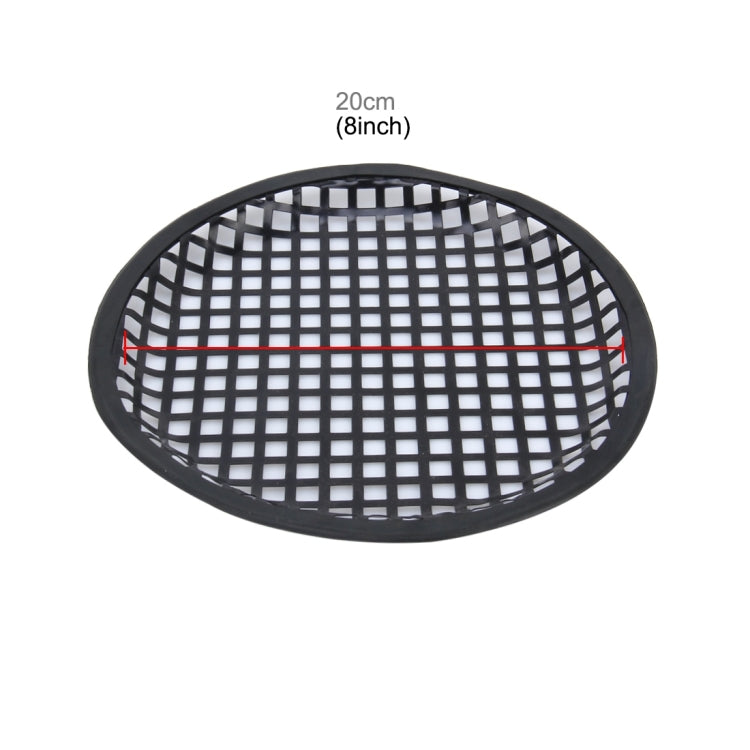 8 inch Car Auto Metal Mesh Black Square Hole Subwoofer Loudspeaker Protective Cover Mask Kit with Fixed Holder
