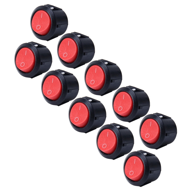 10 PCS Car Auto Universal DIY 2 Pin Round Cap OFF- ON Push Button
