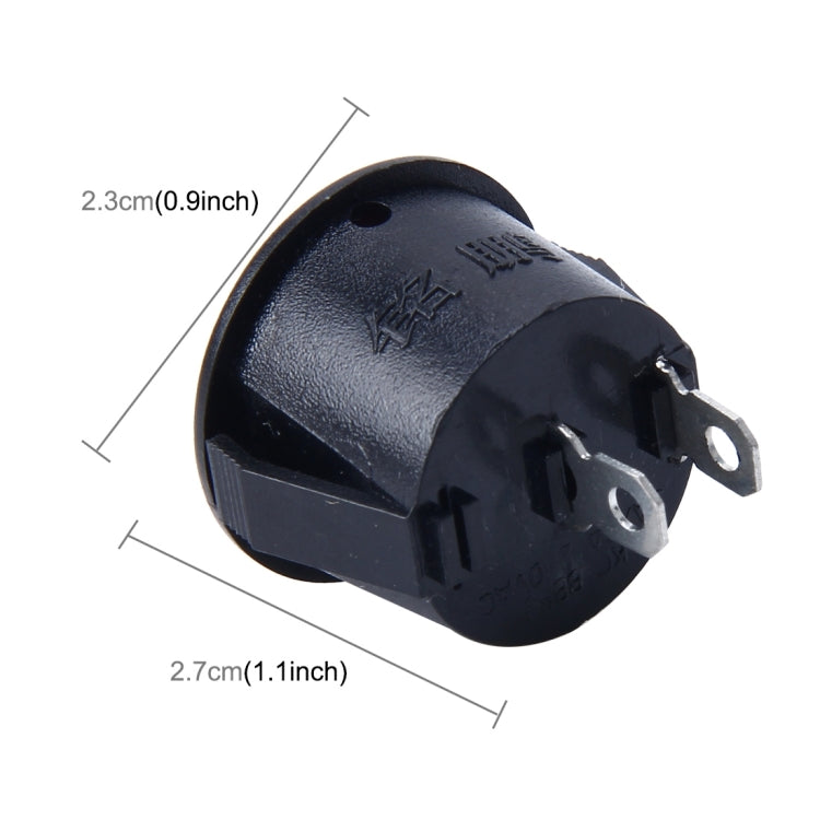 10 PCS Car Auto Universal DIY 2 Pin Round Cap OFF- ON Push Button