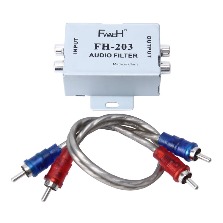 FH-203 12V Vehicle Car Audio Amplifier Noise Filter RCA Plug Loop Isolator for DVD Stereos