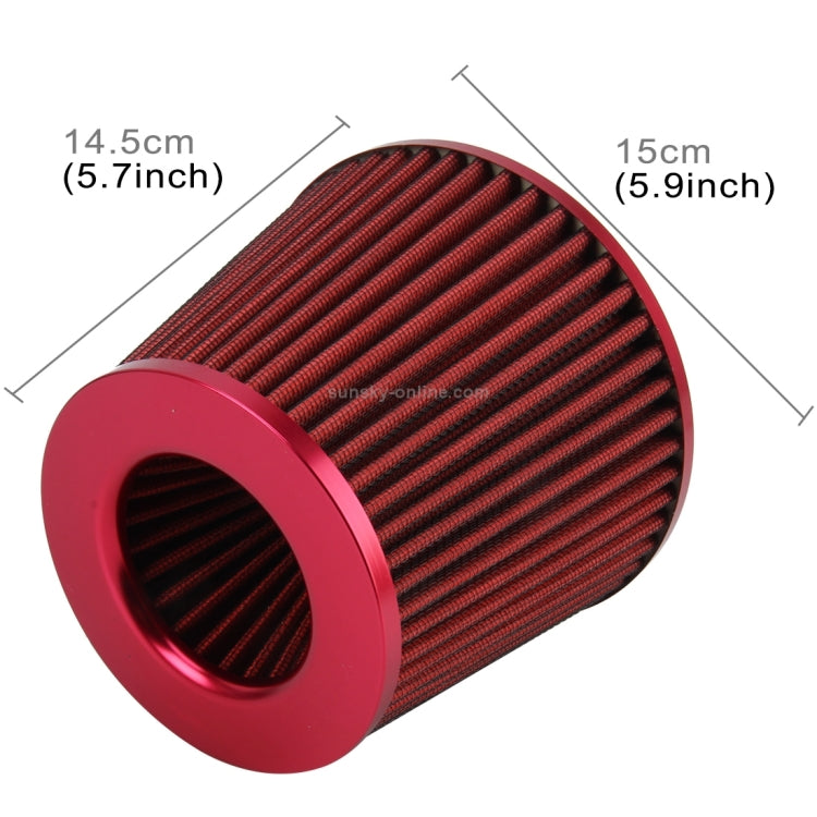 Universal Car Air Filter Mechanic Supercharger Car Car Filter Kits Air Intake Cool Filter, Size: 14.5*15cm(Red)